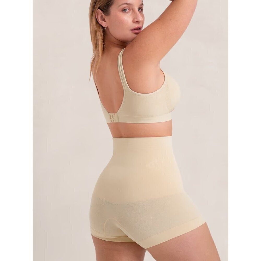Shapermint All Day Every Day High Waisted Shaper Boyshort Sz Small Chai 18437 - Picture 4 of 10